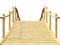 Decorative wooden bridge isolated on a white background. 3d rendering