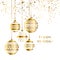 Decorative xmas baubles vector illustration.