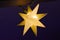 Decorative yellow festive star light