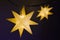 Decorative yellow warm star lights