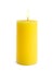 Decorative yellow wax candle