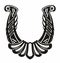 DecorativeaGood luck with black horseshoe. Flat design, amulet.Vector illustration