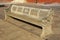 Decoratively carved sitting bench in Marble