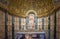 Decoratively decorated altar in Dormition Abbey in old city of Jerusalem, Israel