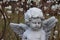 A decoreative angel figure on a graveyard