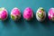 Decoupage Easter eggs, with flowered paper napkins above view