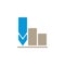 Decrease business graph flat icon