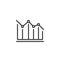 Decrease diagram line icon