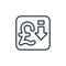decrease icon vector from sales concept. Thin line illustration of decrease editable stroke. decrease linear sign for use on web
