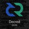 Decred cryptocurrency background