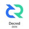 Decred cryptocurrency symbol