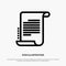 Decree, Novel, Scenario, Screenplay Line Icon Vector