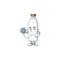 A dedicated Doctor milk bottle Cartoon character with stethoscope