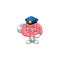 A dedicated Police officer of brain mascot design style