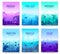 Dedicated to undersea vector brochure cards set. Coral reef in the ocean template of flyear, magazines, poster, book