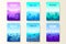 Dedicated to undersea vector brochure cards set. Coral reef in the ocean template of flyear, magazines, poster, book