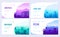 Dedicated to undersea vector brochure cards set. Coral reef in the ocean template of flyear, web banner, ui header