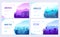 Dedicated to undersea vector brochure cards set. Coral reef in the ocean template of flyear, web banner, ui header