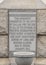 Dedication on statue at Turner Park in Oak Cliff donated in 1915 by Reverend George W. Owens.