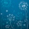 Deep blue dandelion flowers