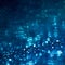 Deep blue glitter magic background. Defocused light and free focused place for your design.