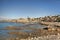 Deep blue sea and volcanic rocks in Byblos lebanon