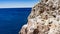 Deep Blue Water in Adriatic Sea with Rock in Croatia