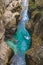 Deep canyon or gorge of Mostnica river, Bohinj, Triglav National Park, Slovenia