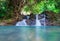 Deep forest waterfall at Sarika Waterfall World Heritage collection