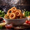 Deep fried battered squid rings calamari