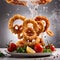 Deep fried battered squid rings calamari