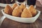 Deep fried brazilian snacks coxinha de carne