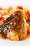 Deep fried carp in sweet-sour sauce, close-up