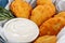 Deep Fried Crispy Chicken Nuggets Close-up Macro