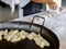 Deep-fried dough sticks or Patongko in Thai, Asian famous street food in Thailand.