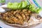 Deep fried gourami fish