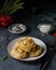 Deep-fried manta rays on a plate.