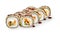 Deep-fried rolls with eel, masago, cream cheese, cucumbers, unagi sauce and sesame