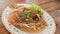 The deep fried snapper fish with fish sauce