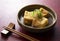 Deep-fried tofu on a Japanese tray