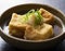 Deep-fried tofu on a Japanese tray