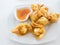 Deep fried wonton with the chili sweet sauce.