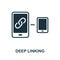 Deep Linking icon. Monochrome sign from affiliate marketing collection. Creative Deep Linking icon illustration for web
