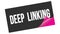 DEEP  LINKING text on black pink sticker stamp