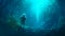 Deep ocean exploration diving.
