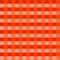 Deep orange tablecloth Vector. Traditional tablecloth pattern Vector. Deep orange color square pattern