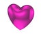 Deep pink heart love sign