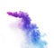 Deep pink, purple,blue, pavorwave color smoke on white background for design element. Stock image