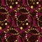 Deep red color decorative seamless pattern