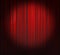 Deep Red Curtain With Spotlight